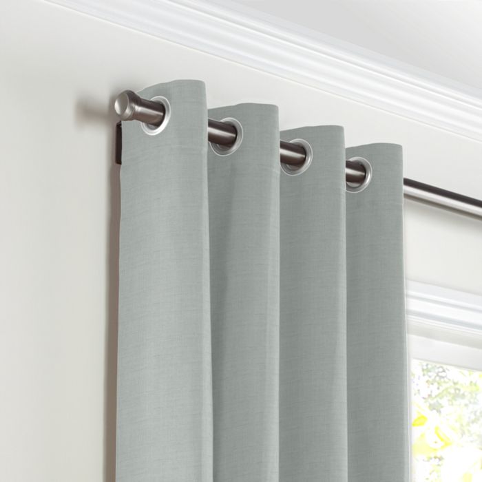 Grommet Drapery in Lush Linen - Graphite