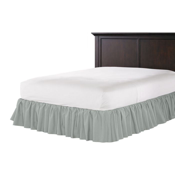Ruffle Bedskirt in Lush Linen - Graphite