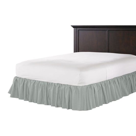 Ruffle Bedskirt in Lush Linen - Graphite