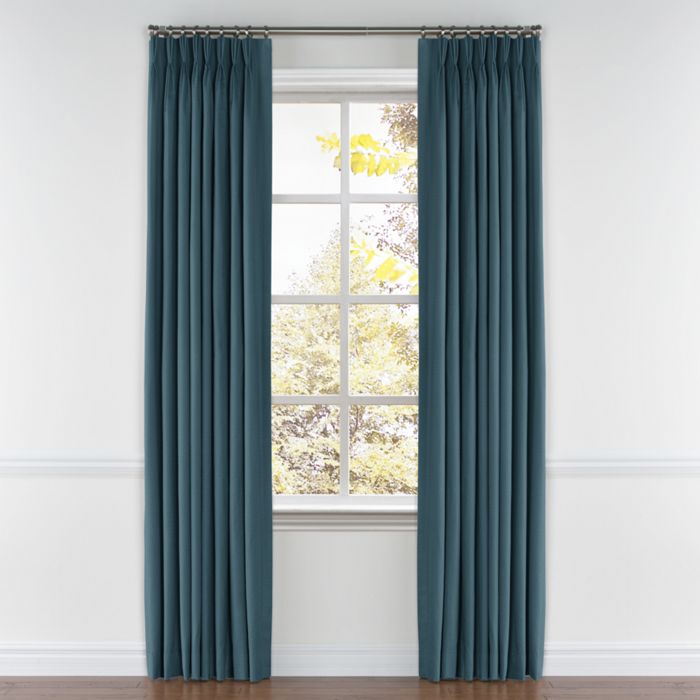 Pinch Pleat Drapery in Lush Linen - Midnight