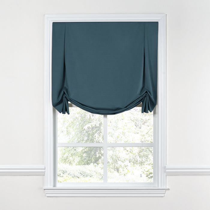 Tulip Roman Shade in Lush Linen - Midnight