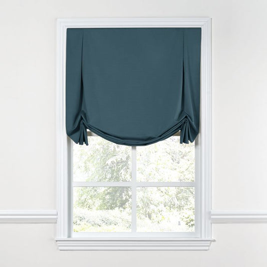 Tulip Roman Shade in Lush Linen - Midnight
