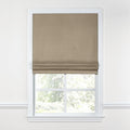 Flat Roman Shade in Lush Linen - Mink