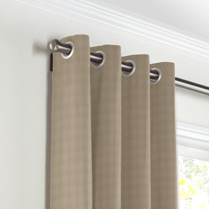 Grommet Drapery in Lush Linen - Mink