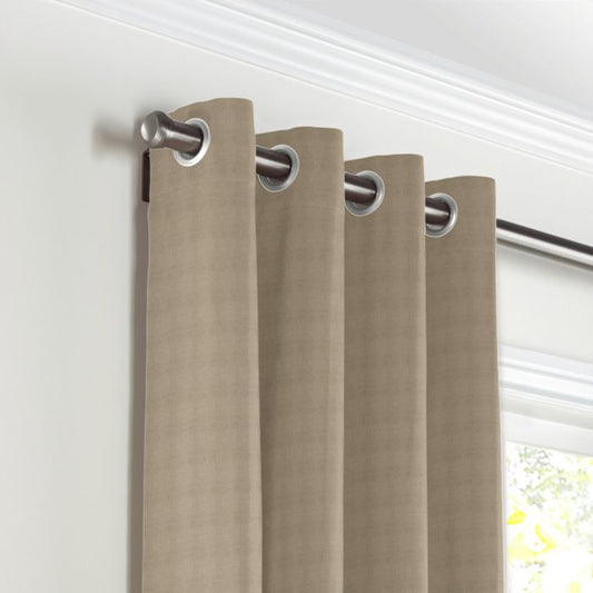 Grommet Drapery in Lush Linen - Mink