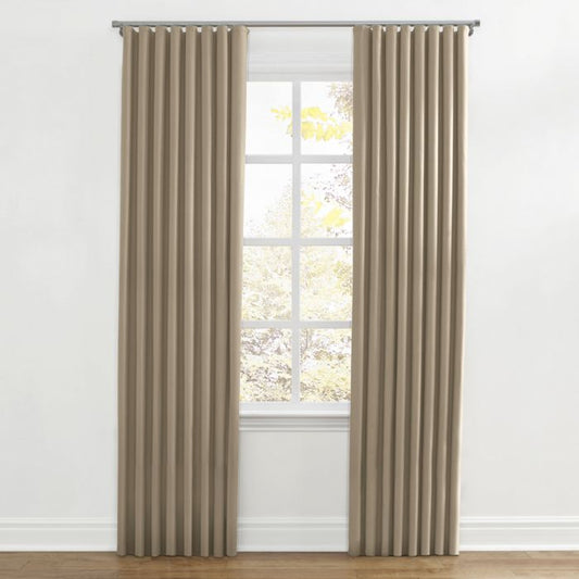 Ripplefold Drapery in Lush Linen - Mink