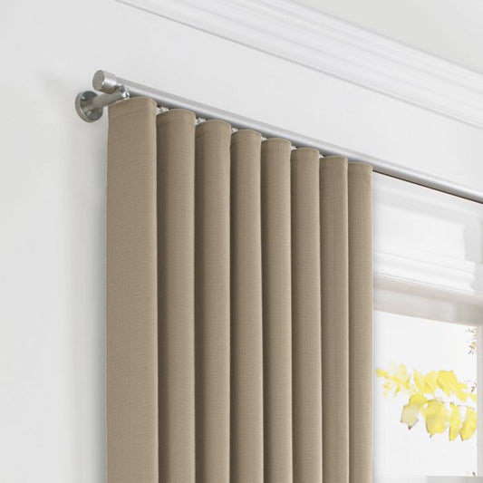 Ripplefold Drapery in Lush Linen - Mink