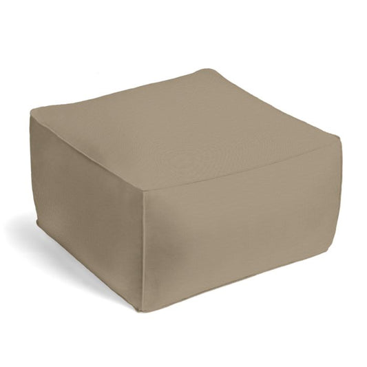 Square Pouf in Lush Linen - Mink