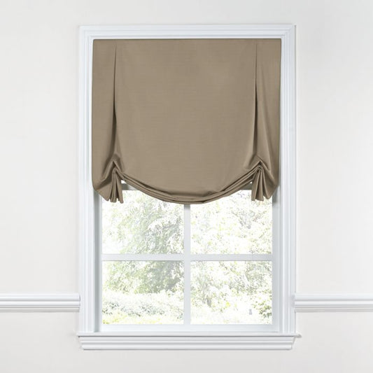 Tulip Roman Shade in Lush Linen - Mink