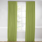 Euro Pleat Drapery in Lush Linen - Moss