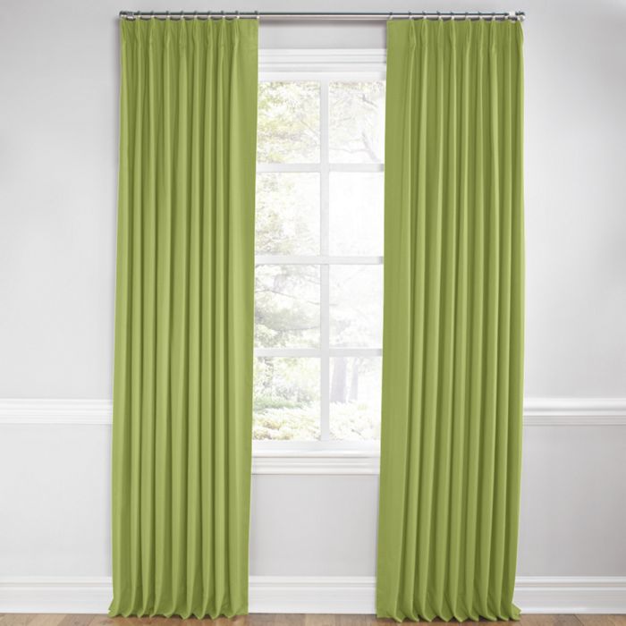 Euro Pleat Drapery in Lush Linen - Moss