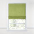 Flat Roman Shade in Lush Linen - Moss