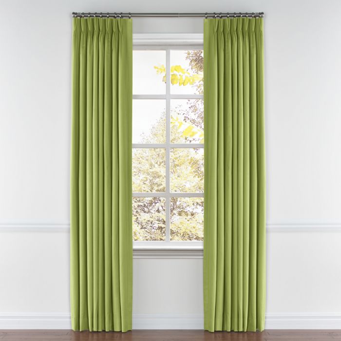 Pinch Pleat Drapery in Lush Linen - Moss