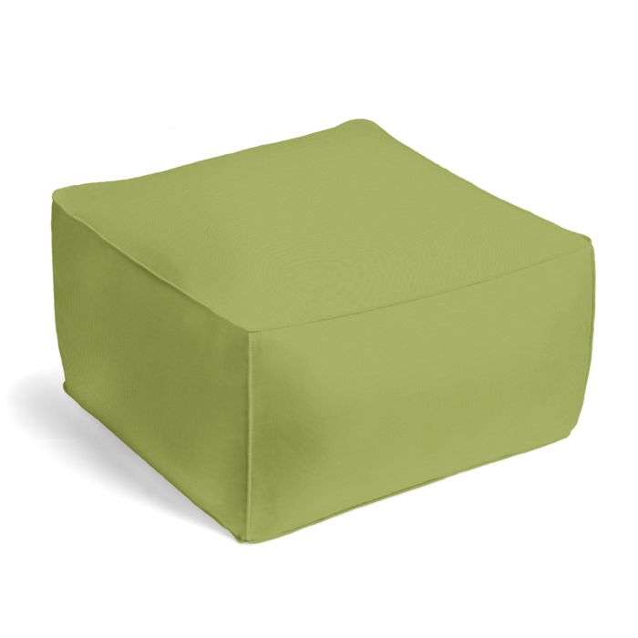 Square Pouf in Lush Linen - Moss