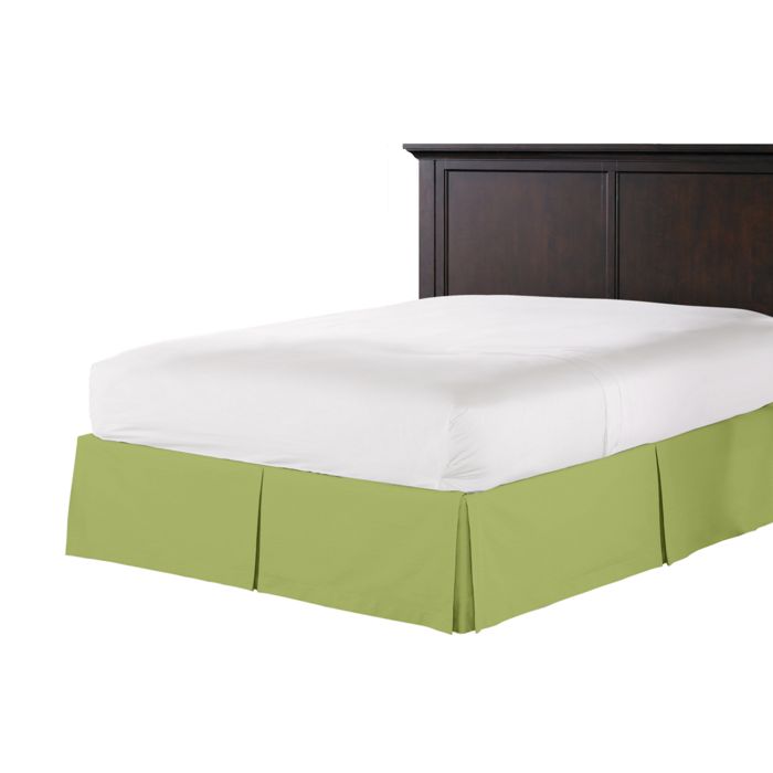 Tailored Bedskirt in Lush Linen - Moss