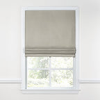Flat Roman Shade in Lush Linen - Natural