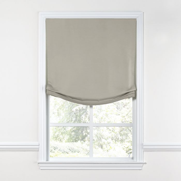Relaxed Roman Shade in Lush Linen - Natural