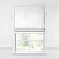 Flat Roman Shade in Lush Linen - Optic White