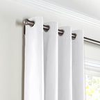 Grommet Drapery in Lush Linen - Optic White.