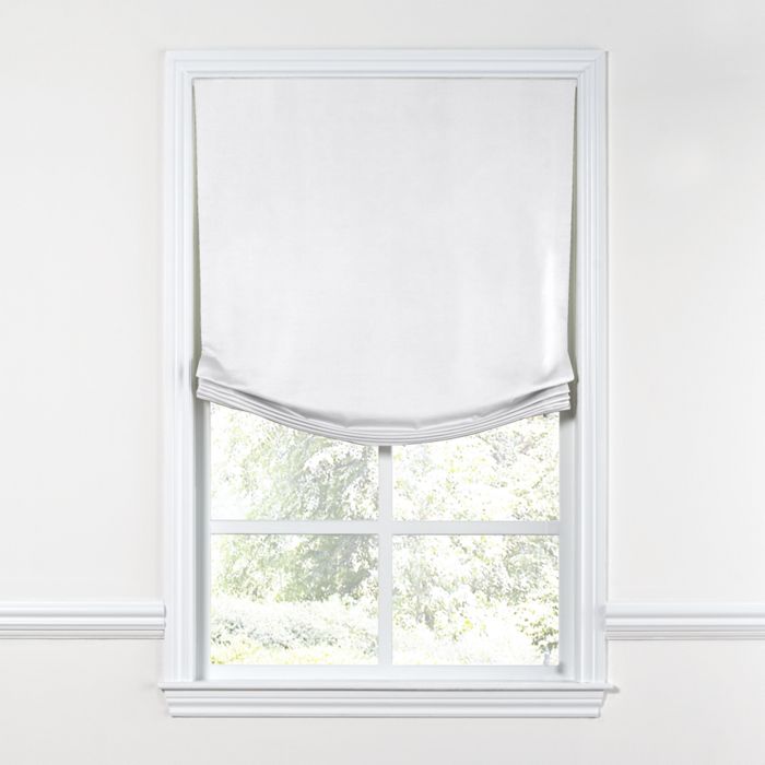 Relaxed Roman Shade in Lush Linen - Optic White