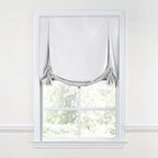 Tulip Roman Shade in Lush Linen - Optic White