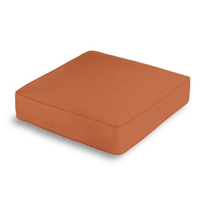 Box Floor Pillow in Lush Linen - Rust