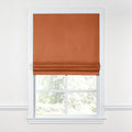 Flat Roman Shade in Lush Linen - Rust