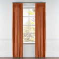 Pinch Pleat Drapery in Lush Linen - Rust