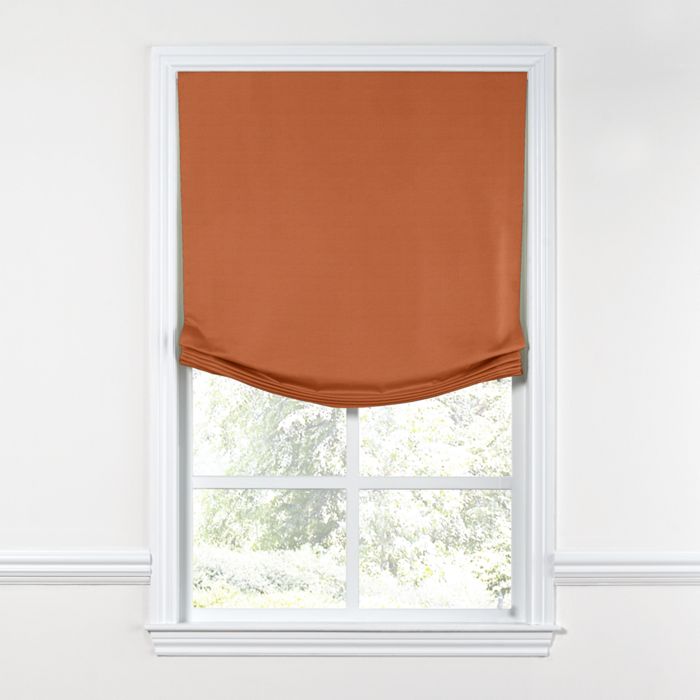 Relaxed Roman Shade in Lush Linen - Rust
