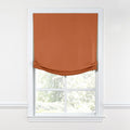 Relaxed Roman Shade in Lush Linen - Rust
