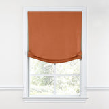 Relaxed Roman Shade in Lush Linen - Rust