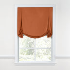Tulip Roman Shade in Lush Linen - Rust
