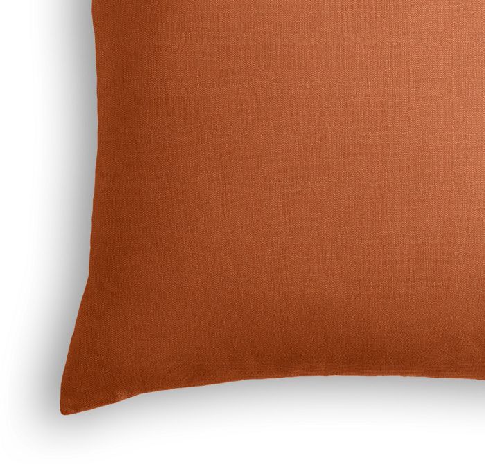 Throw Pillow in Lush Linen - Rust