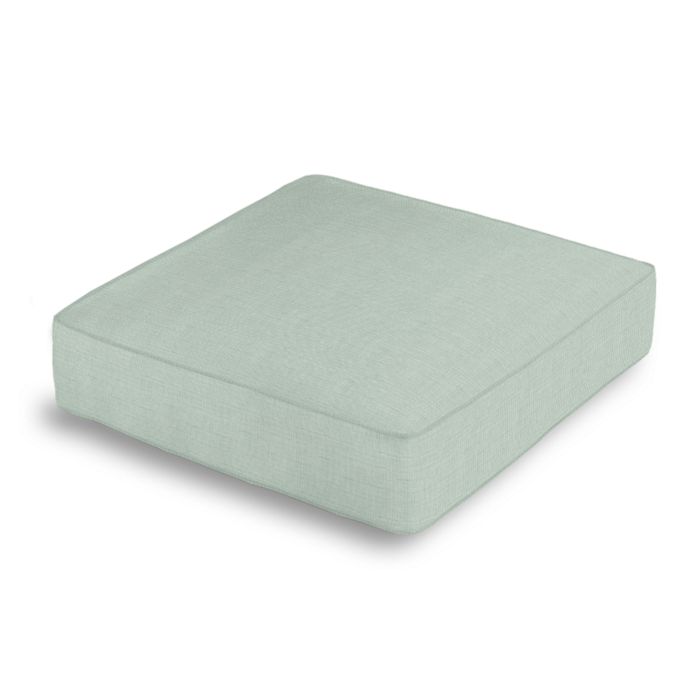 Box Floor Pillow in Lush Linen - Seafoam