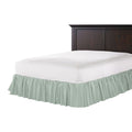 Ruffle Bedskirt in Lush Linen - Seafoam