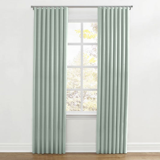 Ripplefold Drapery in Lush Linen - Seafoam