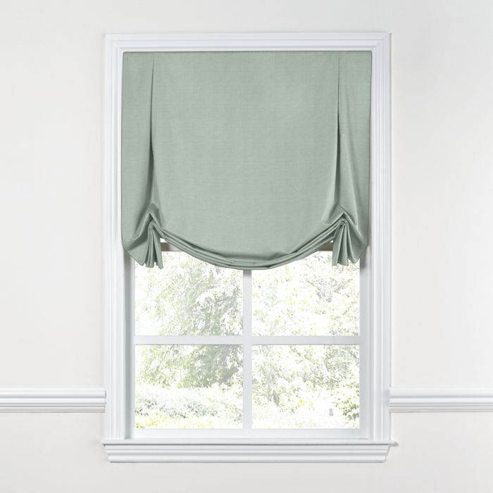 Tulip Roman Shade in Lush Linen - Seafoam