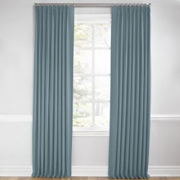 Euro Pleat Drapery in Lush Linen - Slate