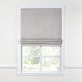 Flat Roman Shade in Lush Linen - Smokey Quartz