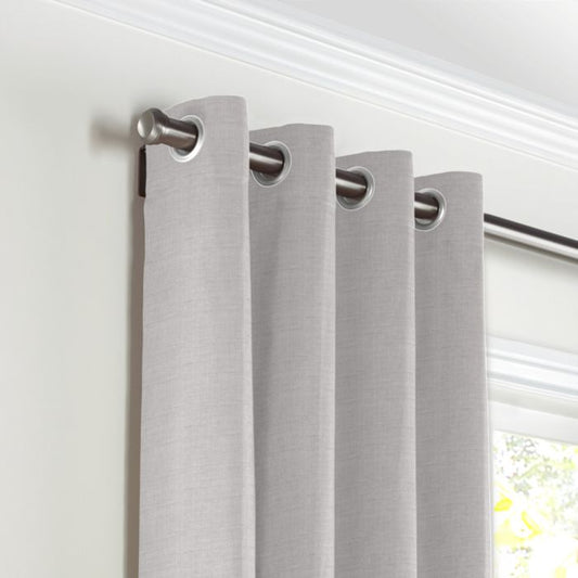 Grommet Drapery in Lush Linen - Smokey Quartz