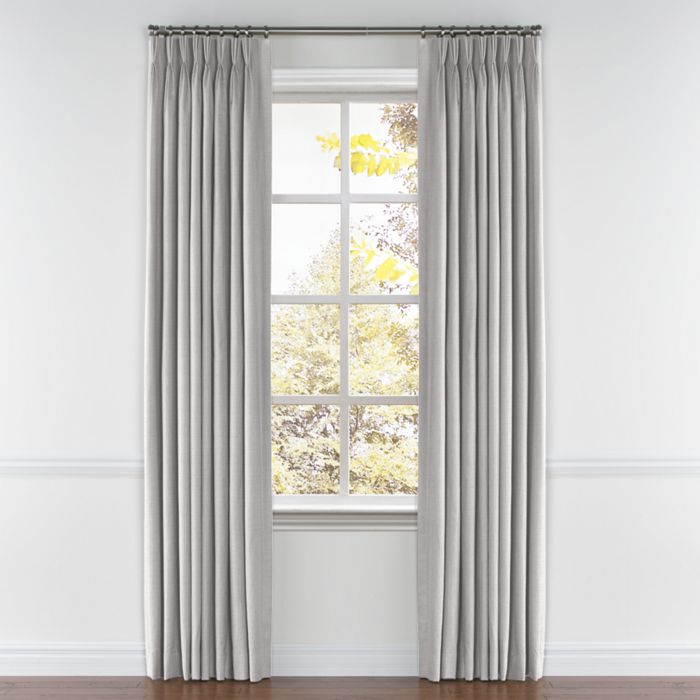 Pinch Pleat Drapery in Lush Linen - Smokey Quartz