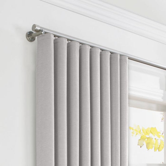 Ripplefold Drapery in Lush Linen - Smokey Quartz