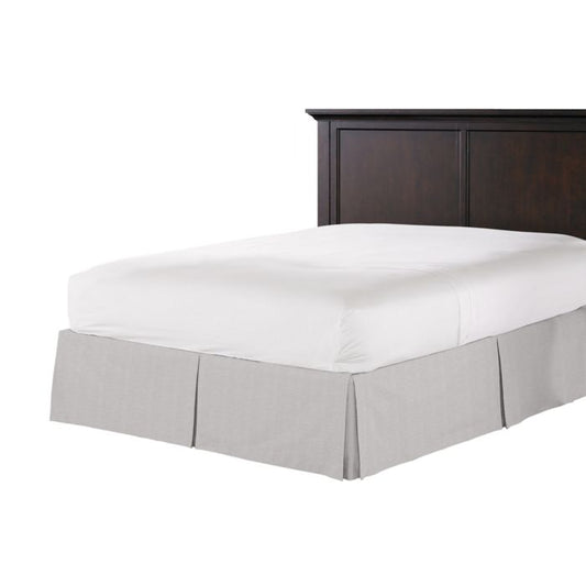 Tailored Bedskirt in Lush Linen - Smokey Quartz