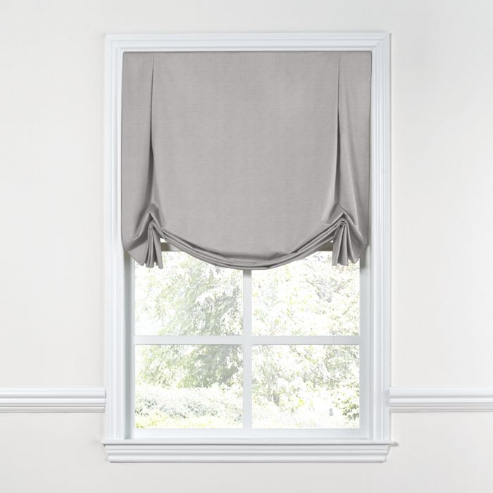 Tulip Roman Shade in Lush Linen - Smokey Quartz