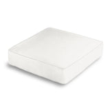 Box Floor Pillow in Lush Linen - White