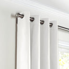 Grommet Drapery in Lush Linen - White