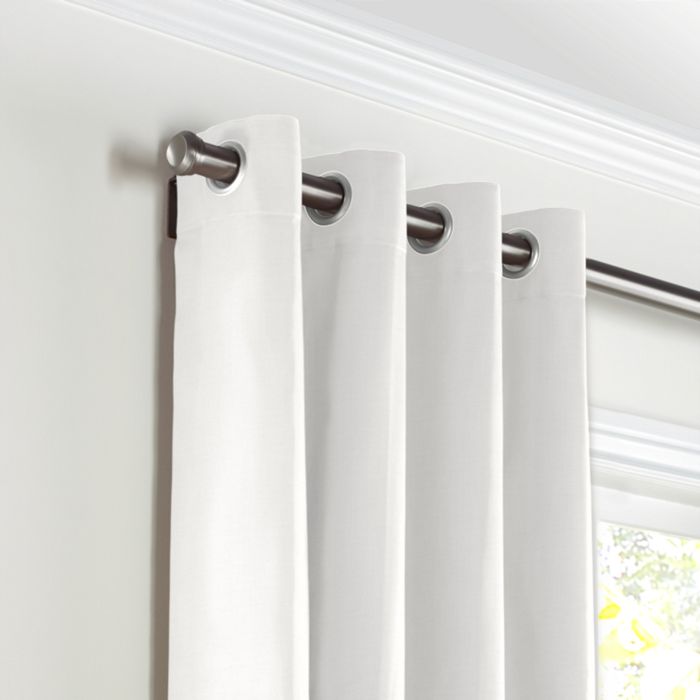 Grommet Drapery in Lush Linen - White