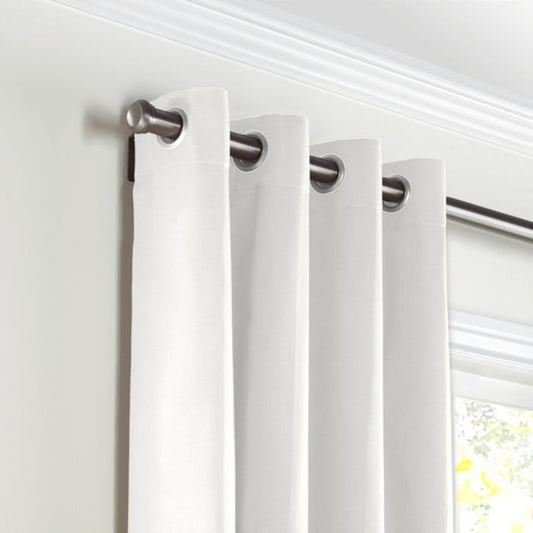 Grommet Drapery in Lush Linen - White
