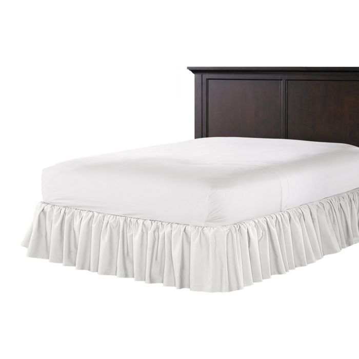 Ruffle Bedskirt in Lush Linen - White