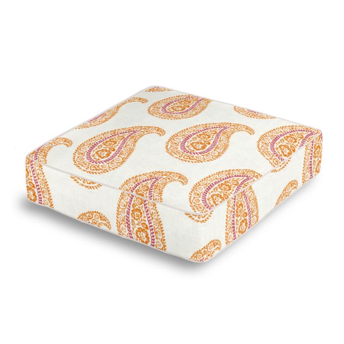 Box Floor Pillow in Mandha - Papaya